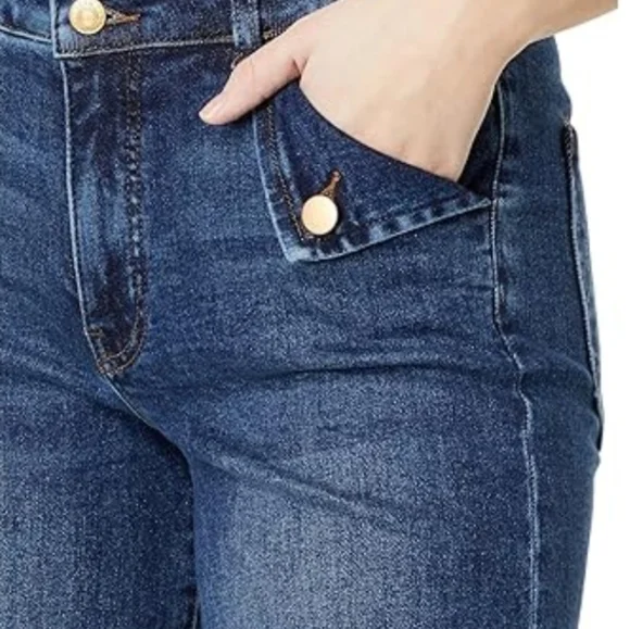 Kut from the Kloth Meg High-Rise Wide Leg Cropped Jeans, Size 16 - Picture 3 of 11